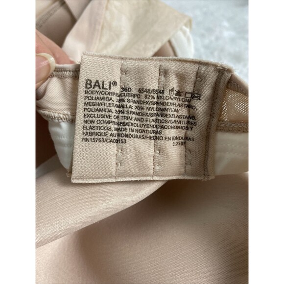 Bali Bra Nude Natural Smoothing Convertible Size 36D Floral Mesh - Picture 9 of 9